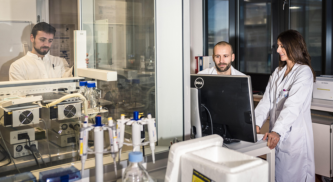 Protein Analysis group researchers in the lab